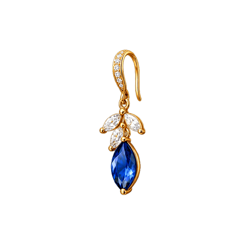 Gold diamonds earrings